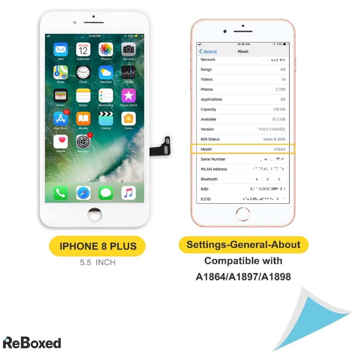 Bokman Telefon iPhone8 Plus Ecran si Panou Frontal