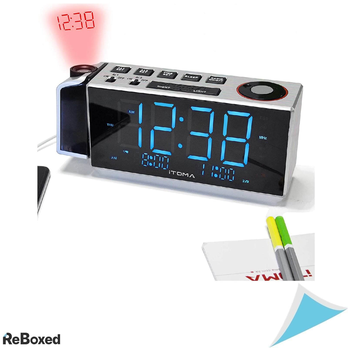 iTOMA CKS509 Ceas Digital cu Proiectie FM Dimmer Incarcare USB