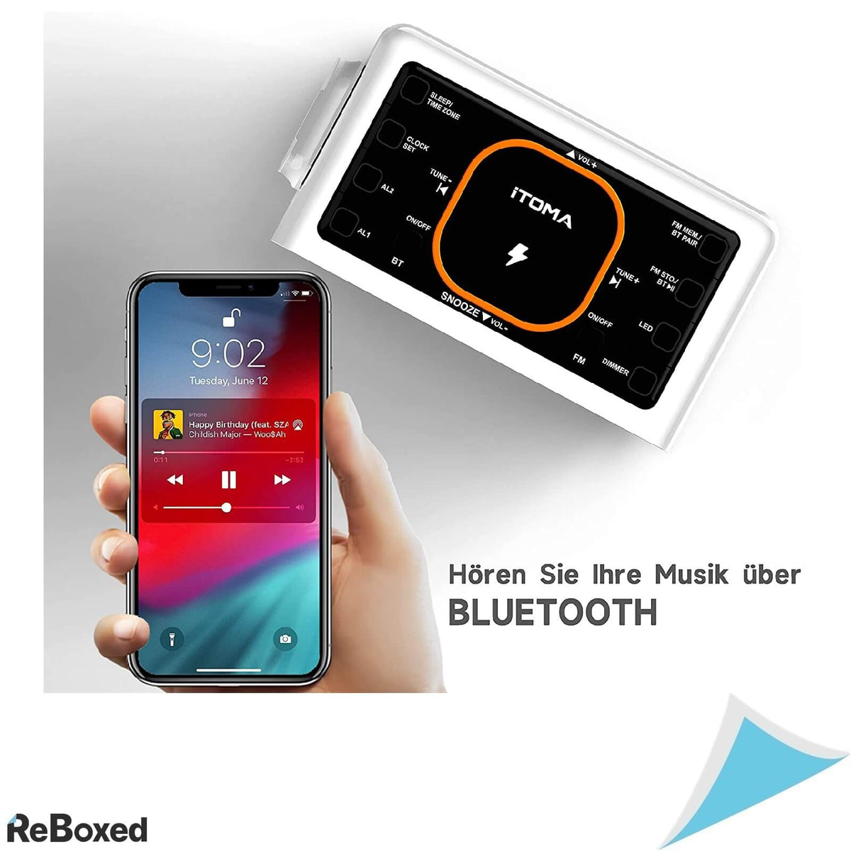 iToma CKS209 Ceas Digital Incarcare Wireless 15W Radio FM Alarma