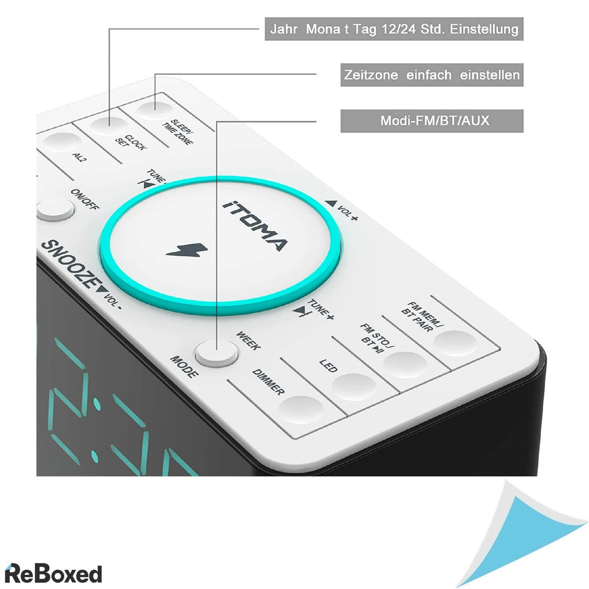 iToma CKS207 Ceas Digital Alarma Incarcare USB RadioFM Dimmer