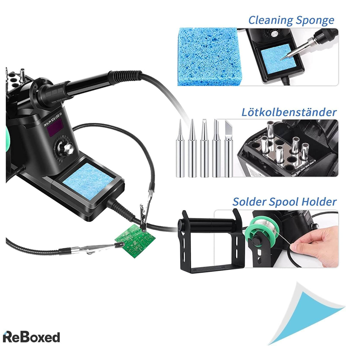 Statie de Lipit 60W 90-480 grade 5 Varfuri Cositor Accesorii