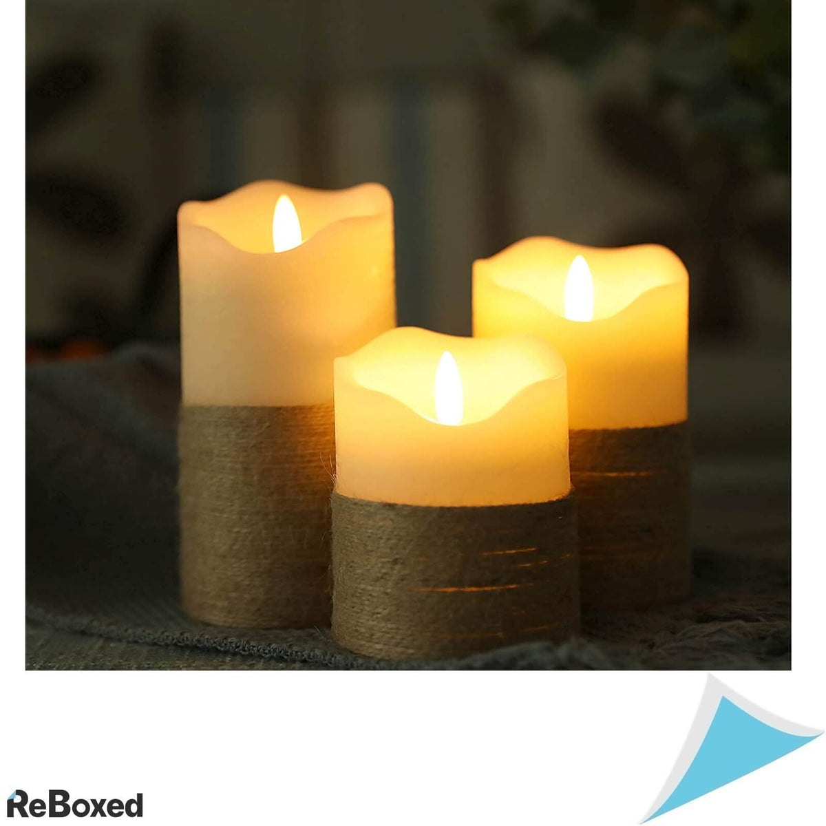 JHY Design Set 3 Lumanari Led Efect 3D si Telecomanda