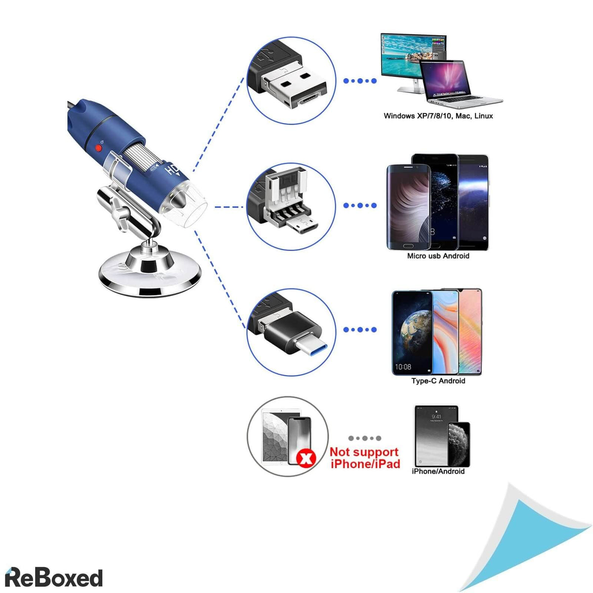 Jiusion Microscop USB Digital 40X Android Windows