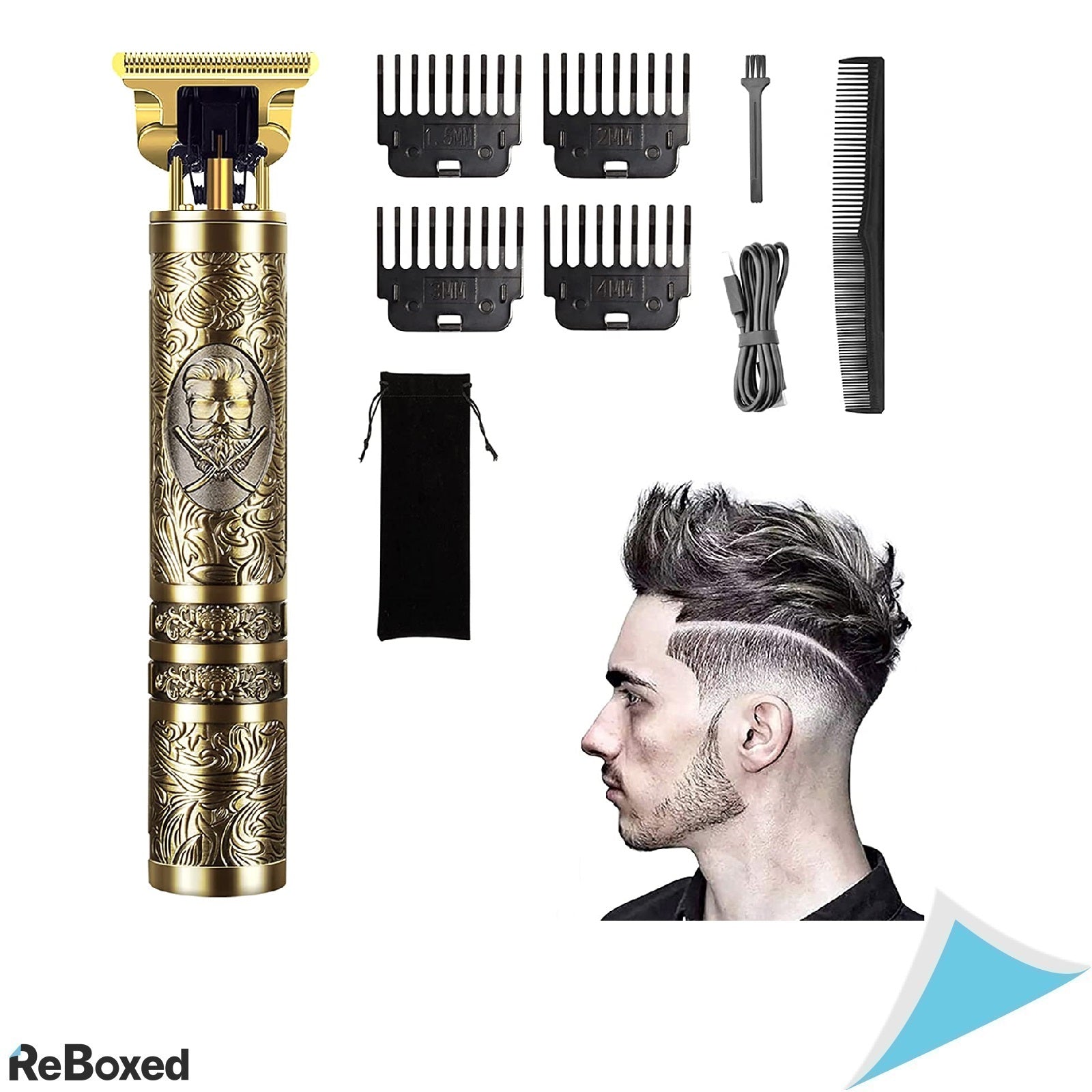 ‎Trimmer Aparat De Tuns si Detaliat Metal cu Acumulator 4 Acc