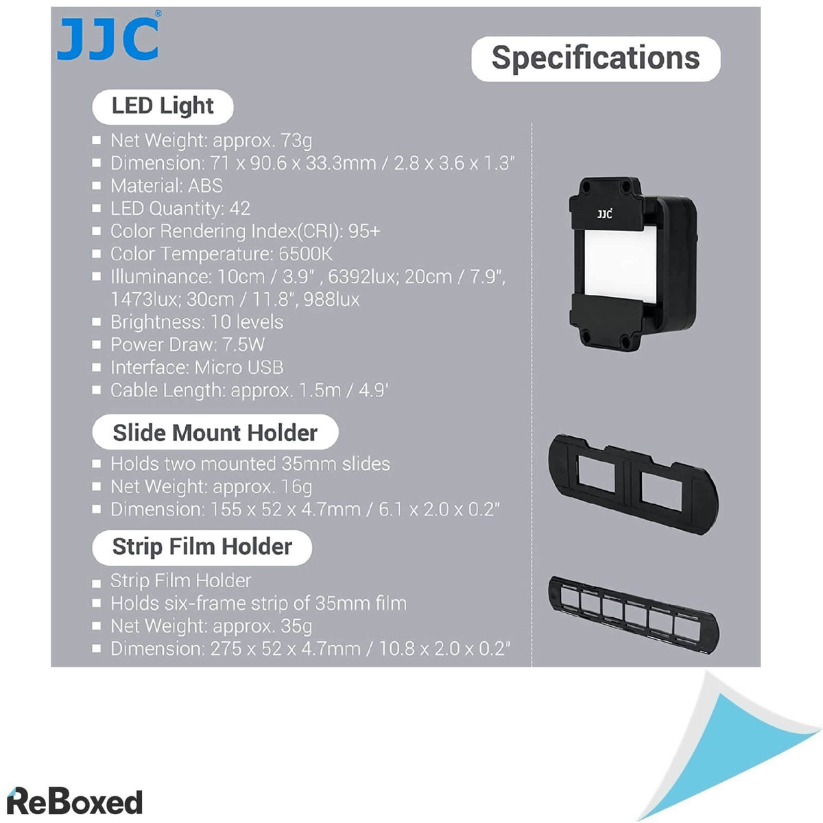 JJC Suport cu Iluminare 6500K pentru Fotografie Negative 35mm