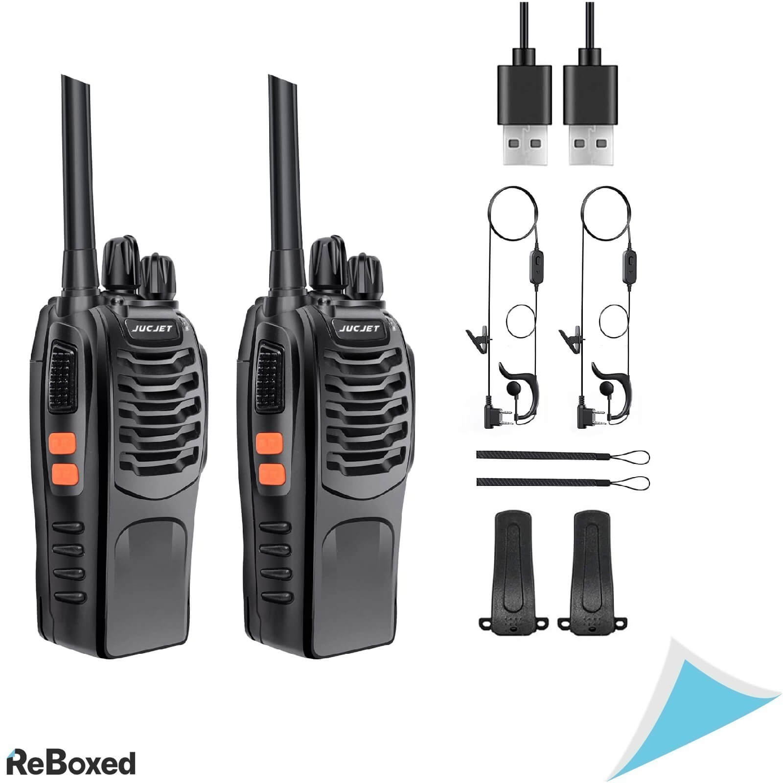 JucJet 88E Set 2 Walkie Talkie VHF Statii Emisie-Receptie PMR446