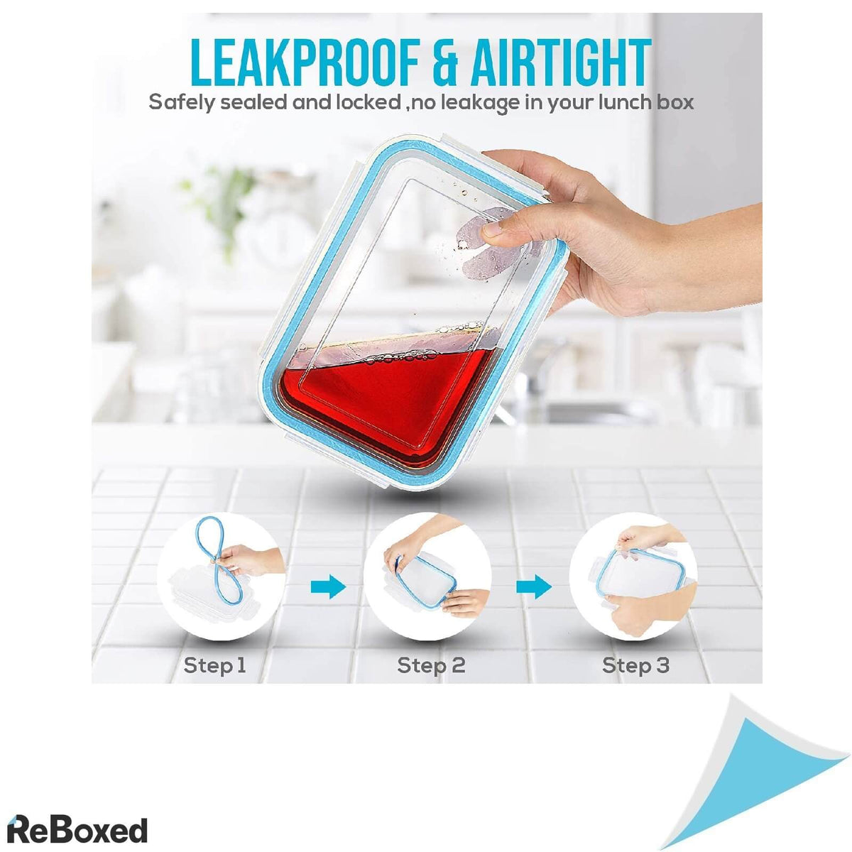 Kichly Set 9 Caserole Sticla Borosilicata cu Capace Sigilante