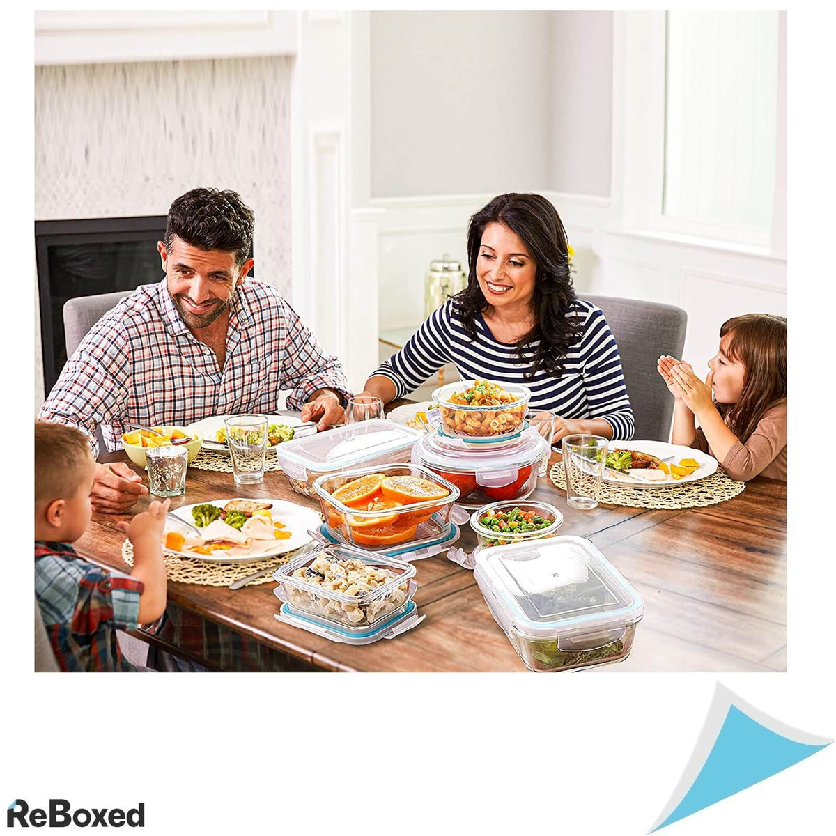 Kichly Set 9 Caserole Sticla Borosilicata cu Capace Sigilante