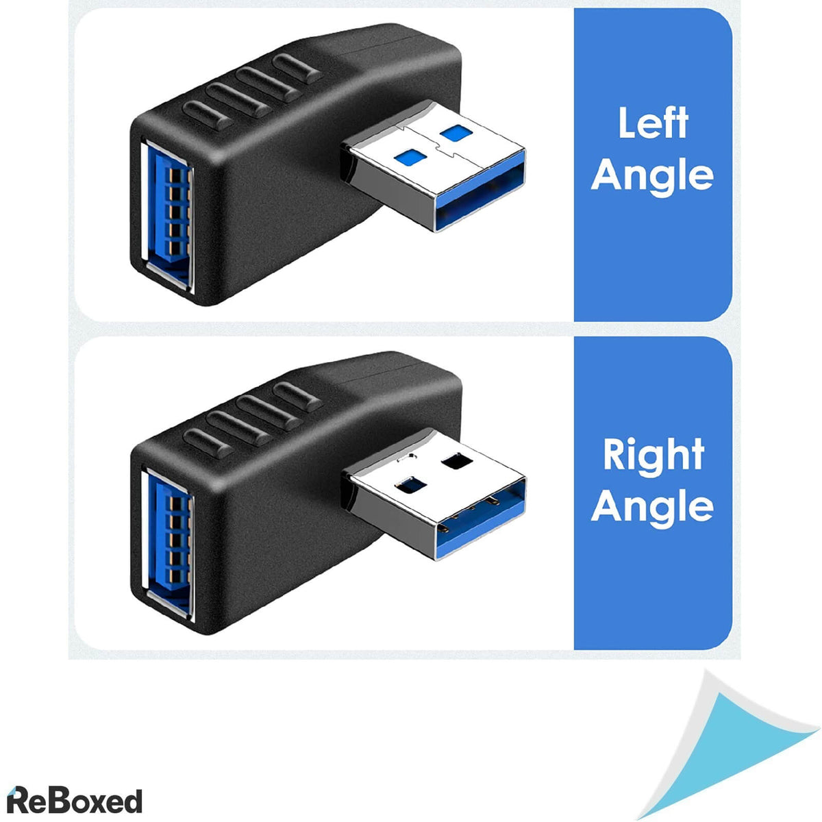 Kimilar Set 2 Adaptoare USB 3.0 M to F Unghi 90 270 grade