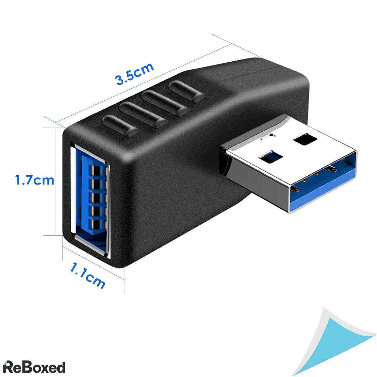 Kimilar Set 2 Adaptoare USB 3.0 M to F Unghi 90 270 grade
