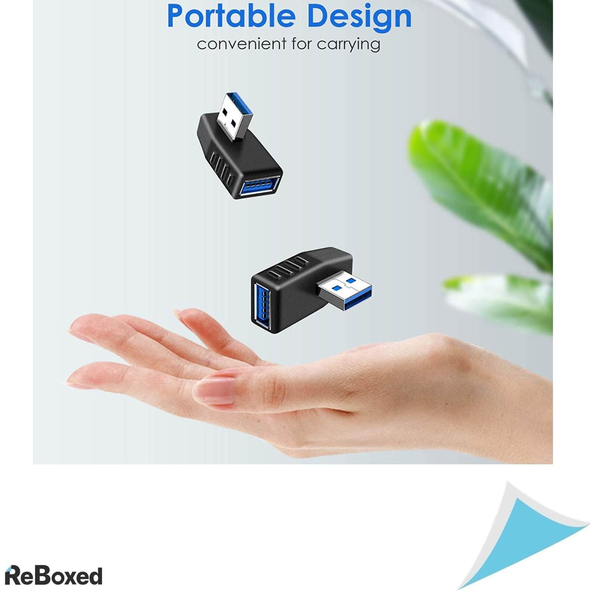 Kimilar Set 2 Adaptoare USB 3.0 M to F Unghi 90 270 grade