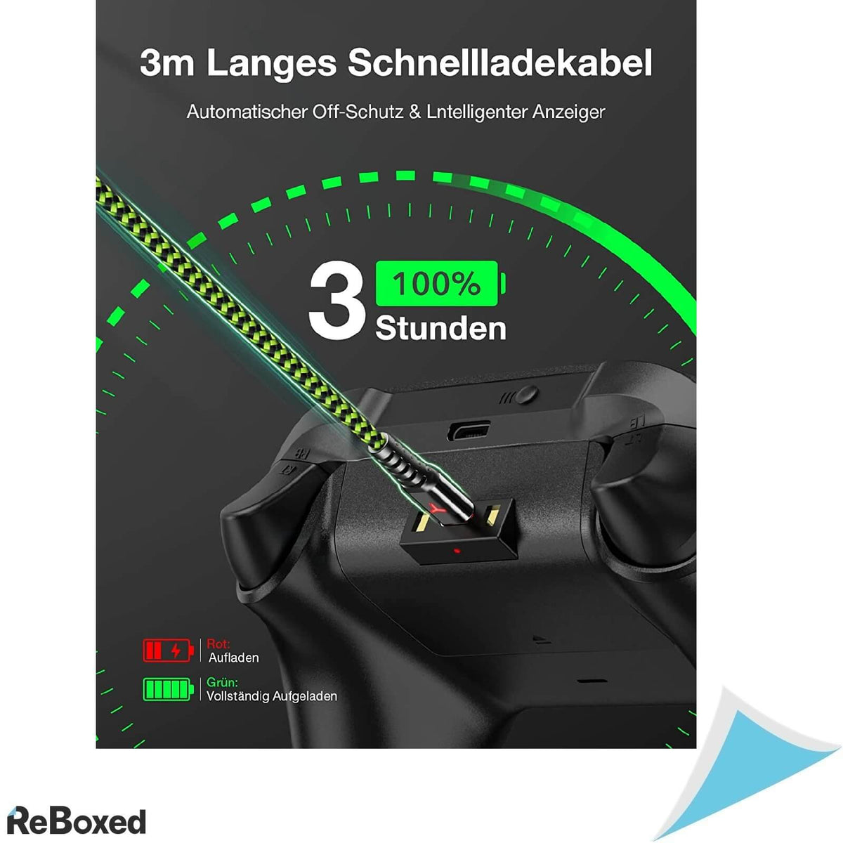 Set 2 Acumulatori Reincarcabili Controller Xbox X S One Cablu de 3m