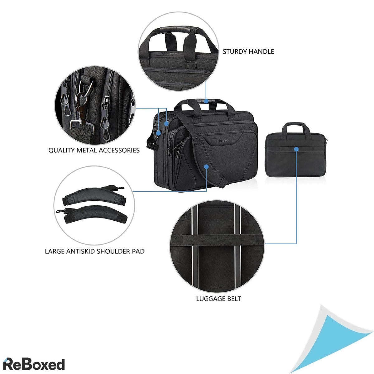 Kroser Geanta Premium Laptop 17.3 Buzunare Anti-RFID Hidrofuga