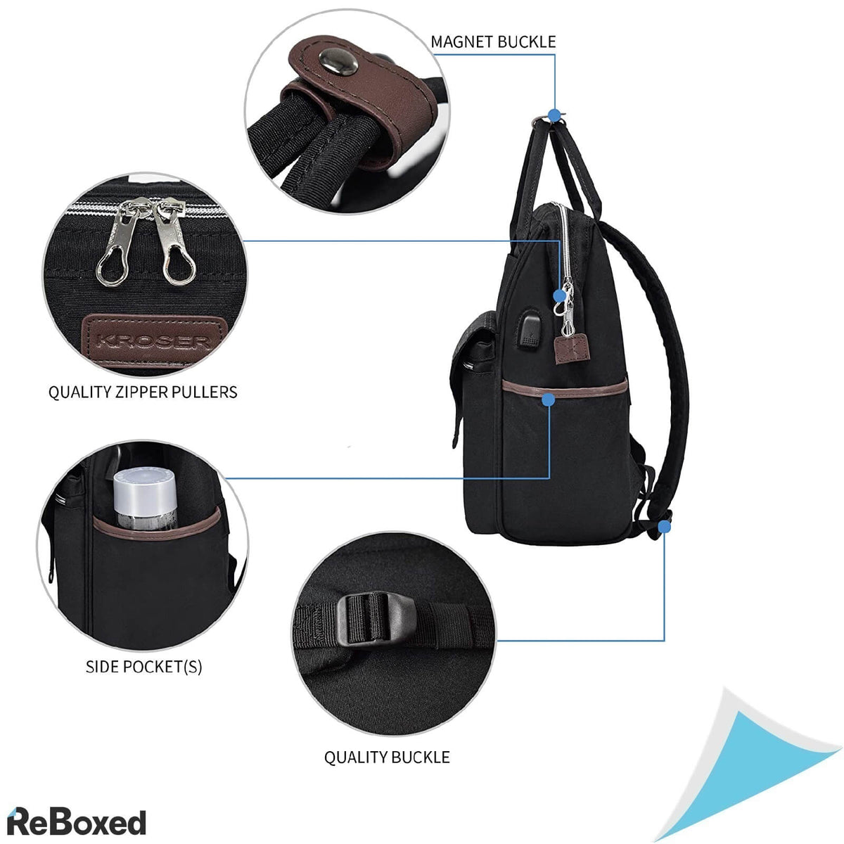 Kroser Rucsac Multifunctional Waterproof cu Port de Incarcare USB