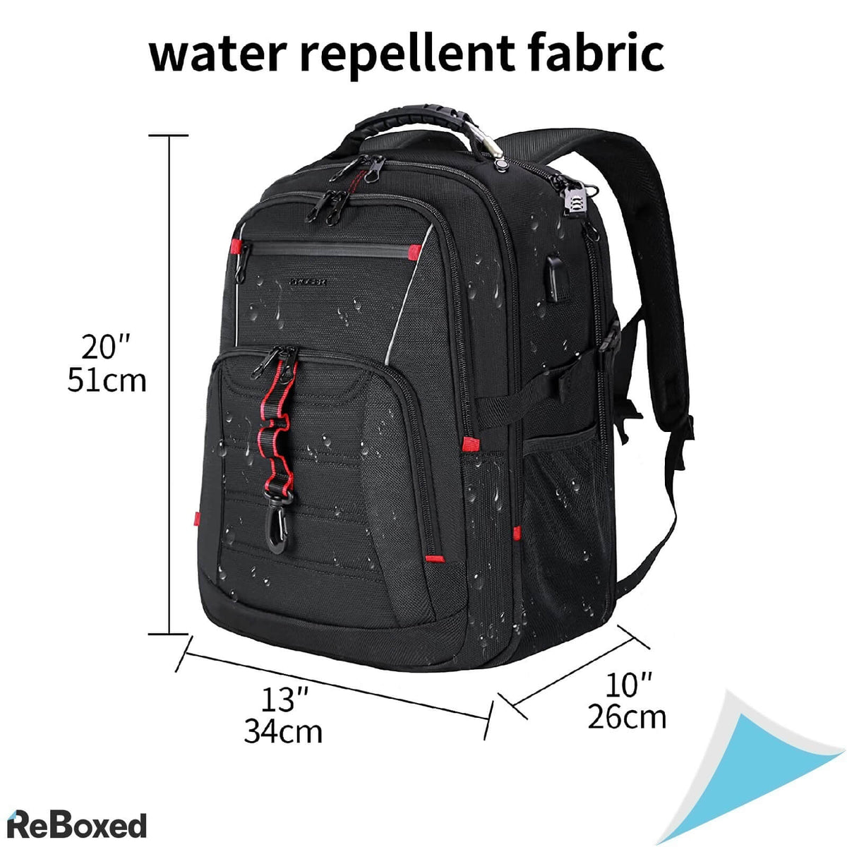 Kroser Rucsac Impermeabil Laptop 18.4 cu Port USB Incarcare RFID XXL