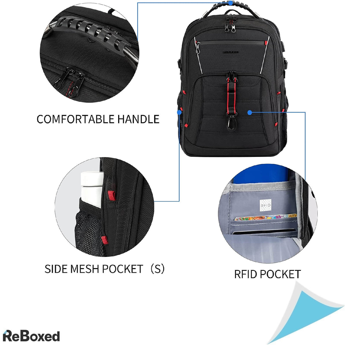 Kroser Rucsac Impermeabil Laptop 18.4 cu Port USB Incarcare RFID XXL