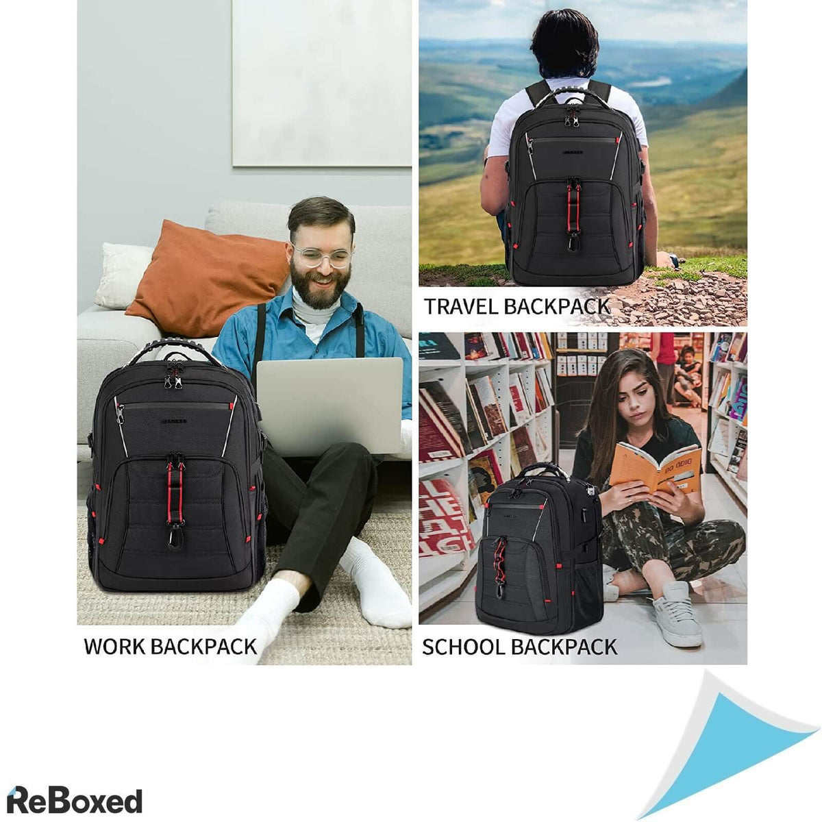 Kroser Rucsac Impermeabil Laptop 18.4 cu Port USB Incarcare RFID XXL