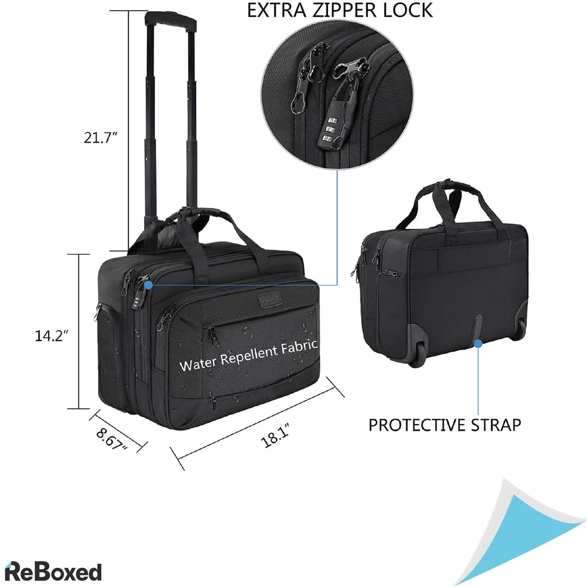 Kroser Troler Business Laptop 17.3 inch cu Buzunare RFID