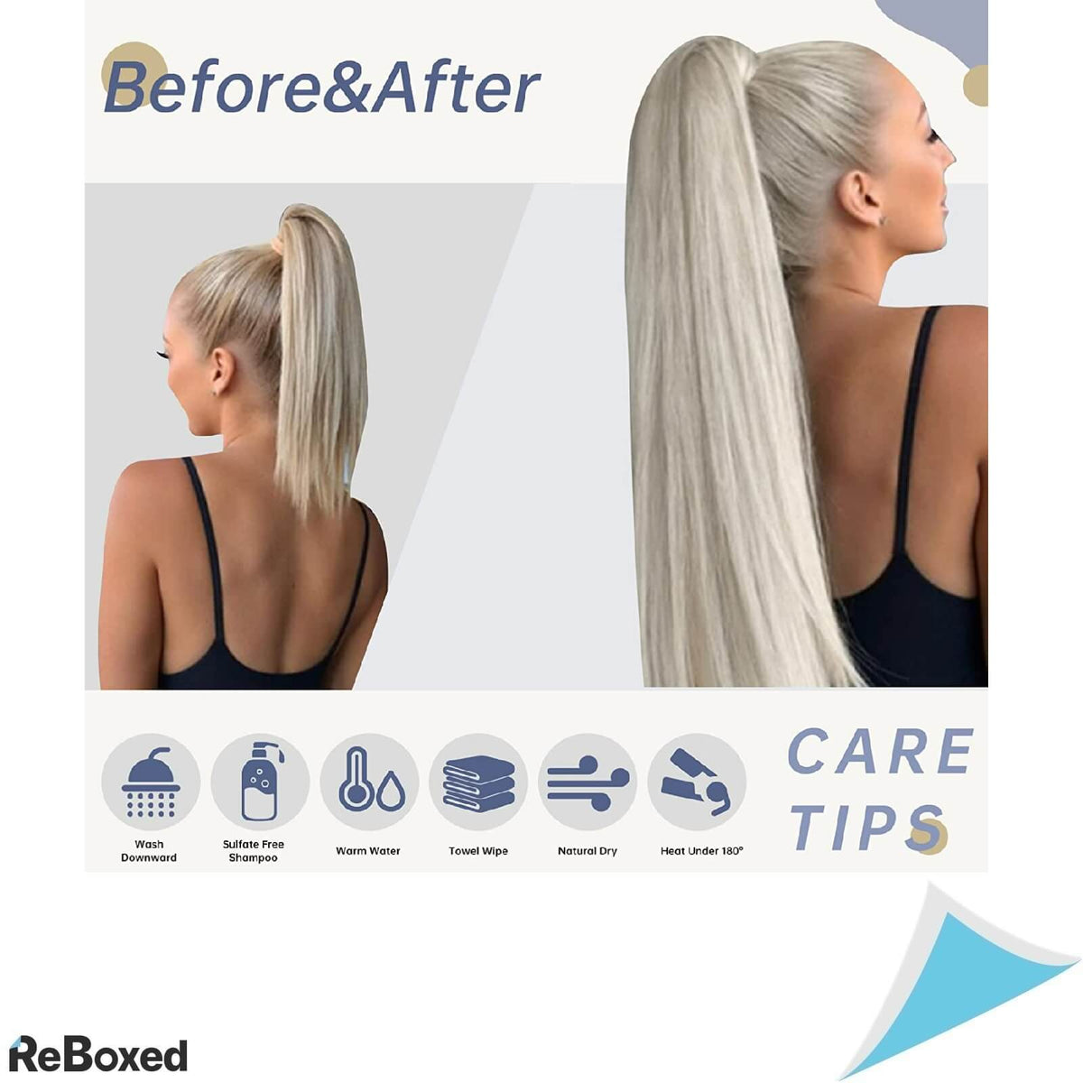 LaaVoo Coada Extensie de Par Natural Clema 35cm Blond