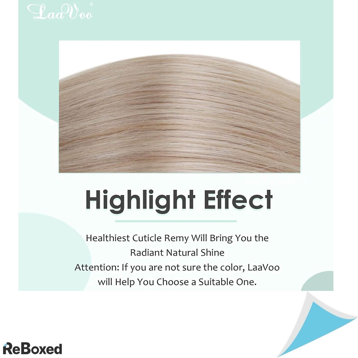 LaaVoo Tape-In Extensii de Par Natural 56cm Blond Cenusiu