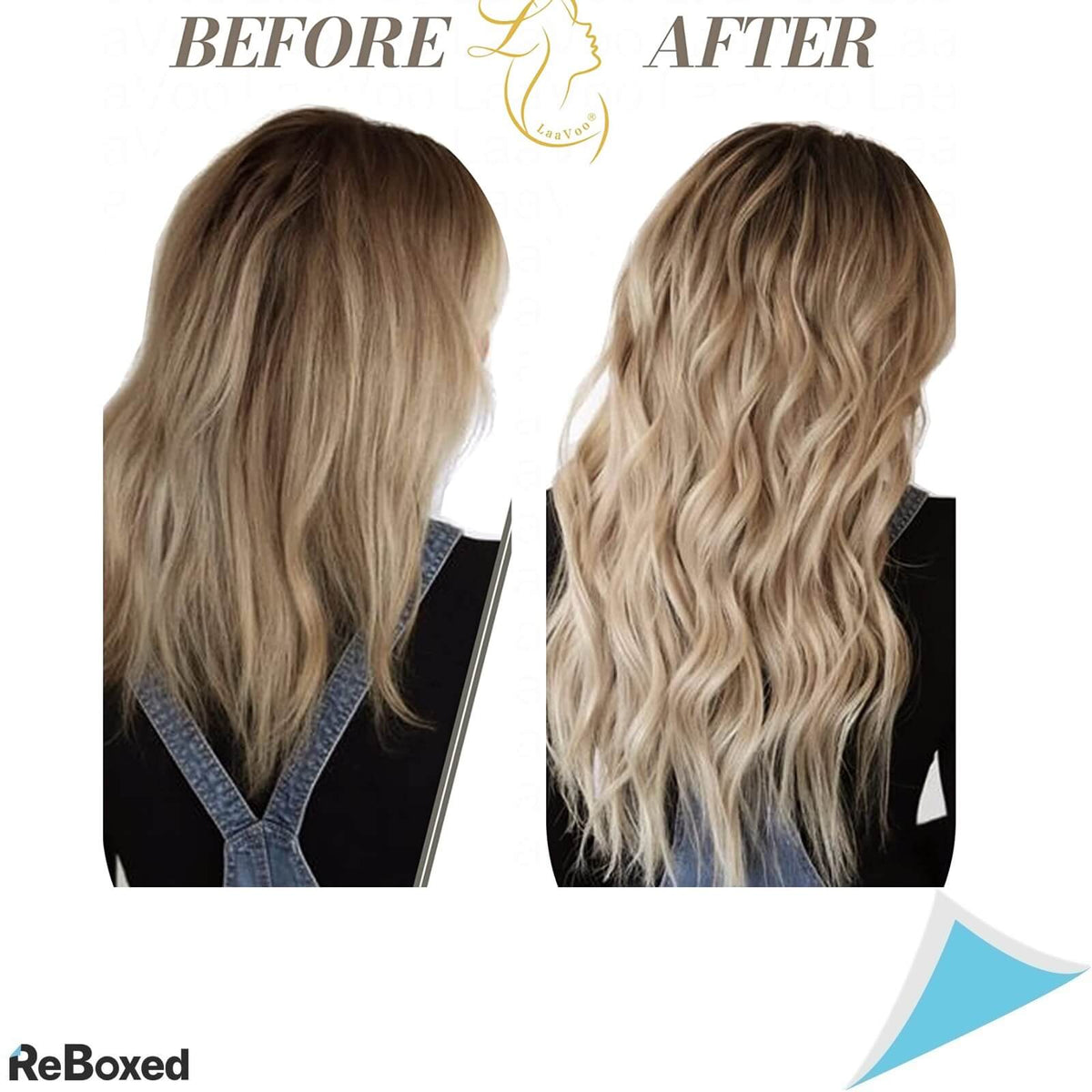 LaaVoo Tape-In Extensii de Par Natural 45cm Brazilian Ombre