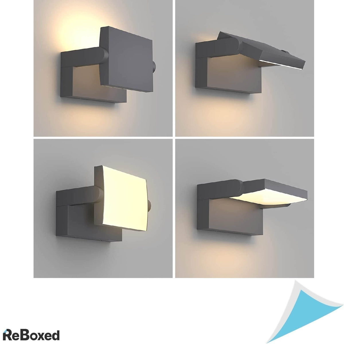 Klighten Lampa LED 24W Perete Reglabila IP65 21x10x16cm Antracit