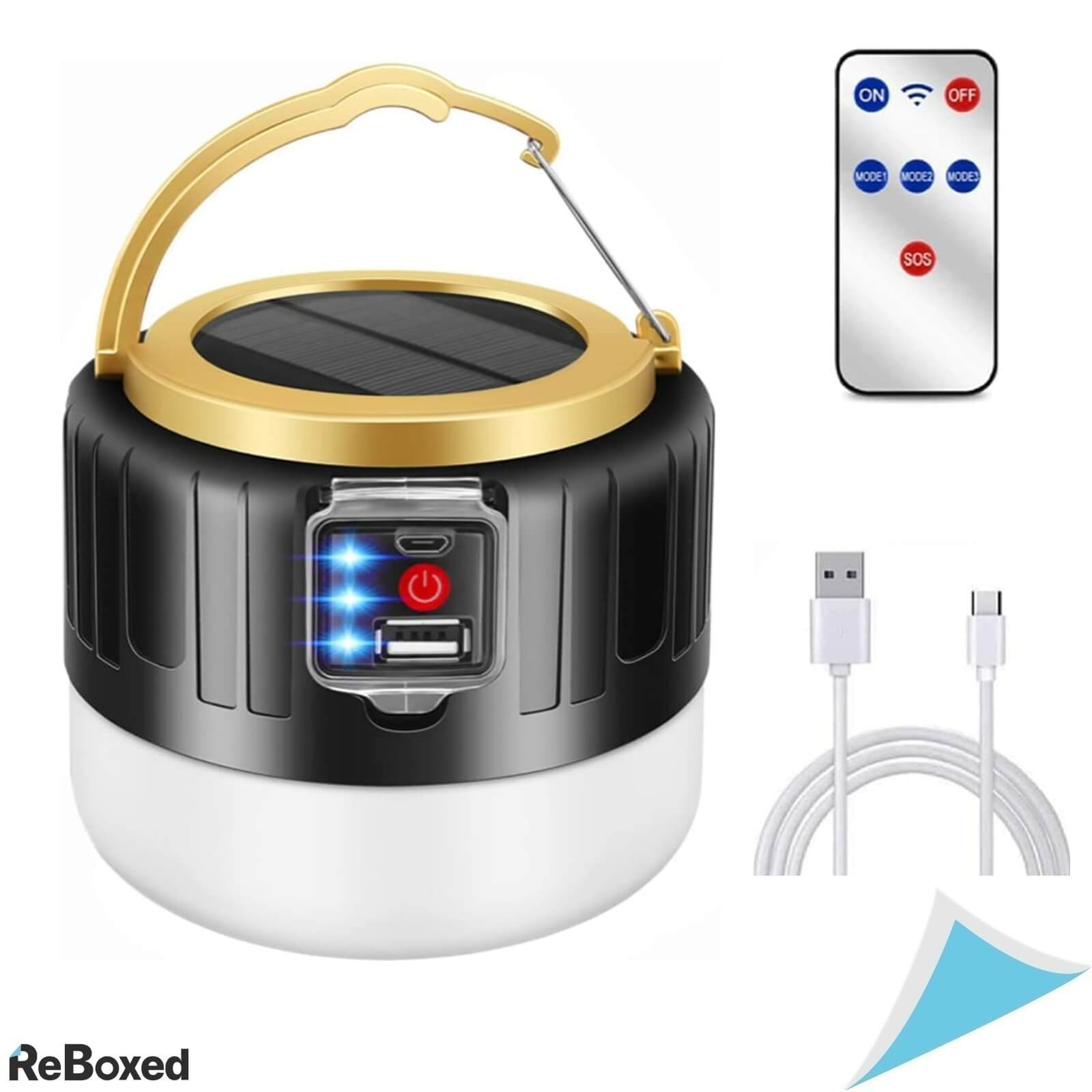 Lumina Portabila LED Solara Incarcare USB Outdoor IPX6 Telecomanda