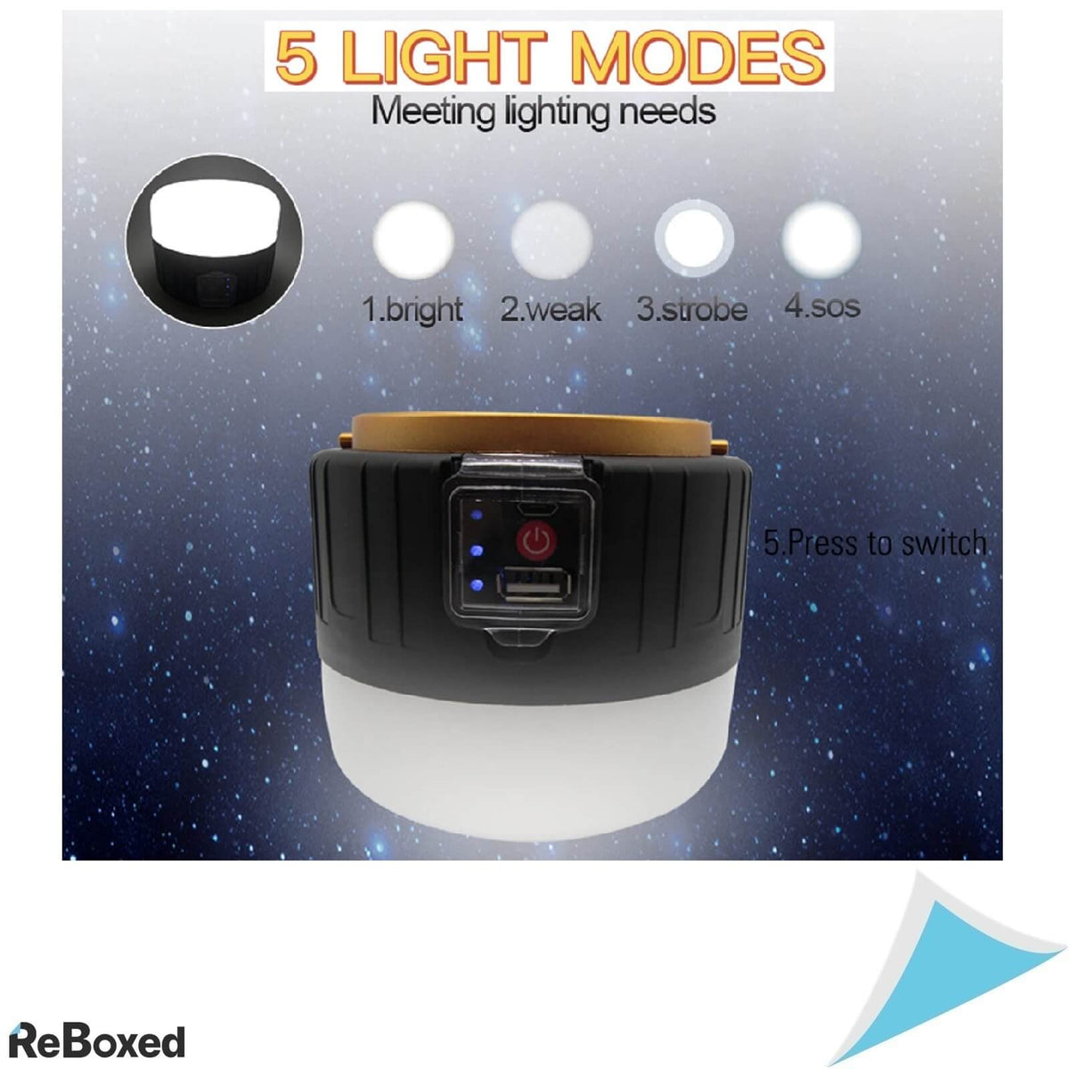 Lumina Portabila LED Solara Incarcare USB Outdoor IPX6 Telecomanda