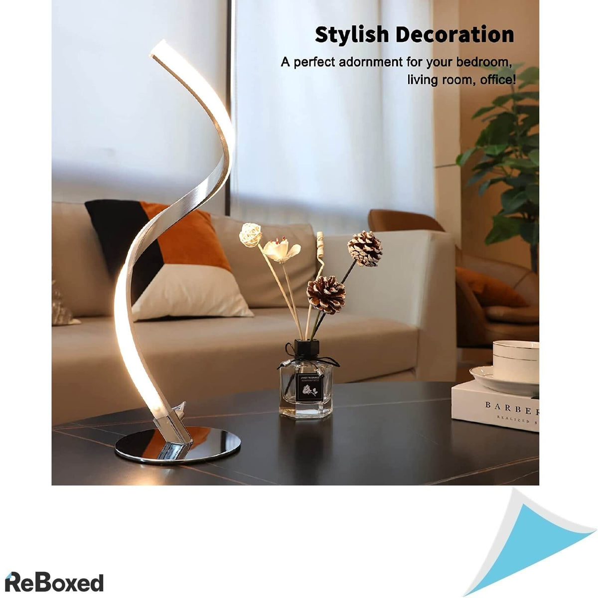 Lampa LED Spirala Aluminiu Control Touch Dimabila 3000k-5000k