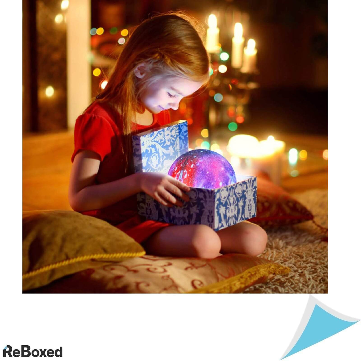 Luna 3D Lampa Portabila 15cm 16 culori Suport Lemn Telecomanda