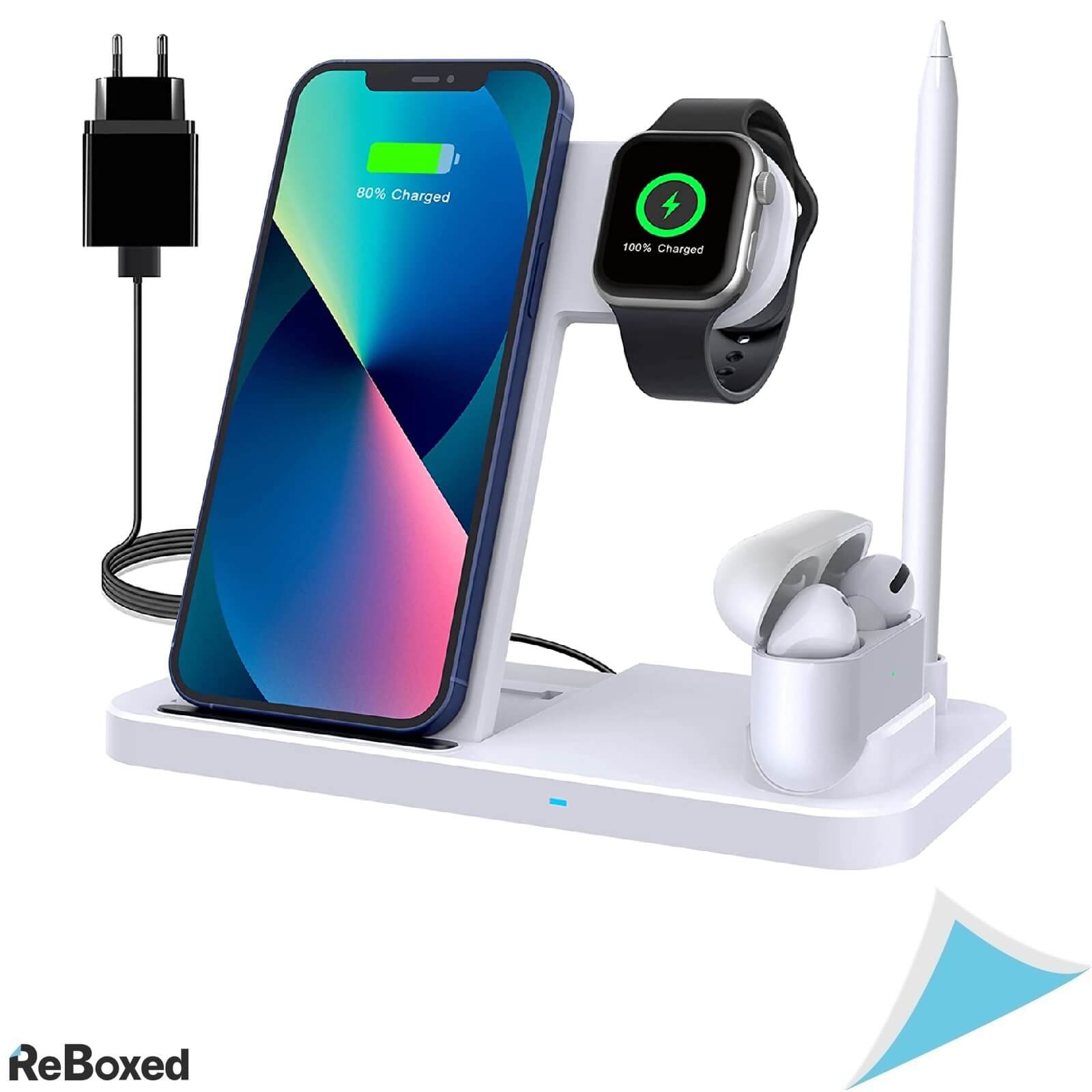 Lechly W30 Statie de Incarcare Wireless 4-in-1 si Adaptor 220V