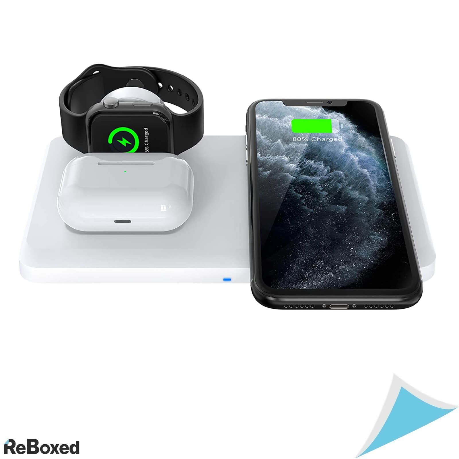 Lechly CW301 Statie de Incarcare Wireless 3-in-1 Telefon Ceas Casca