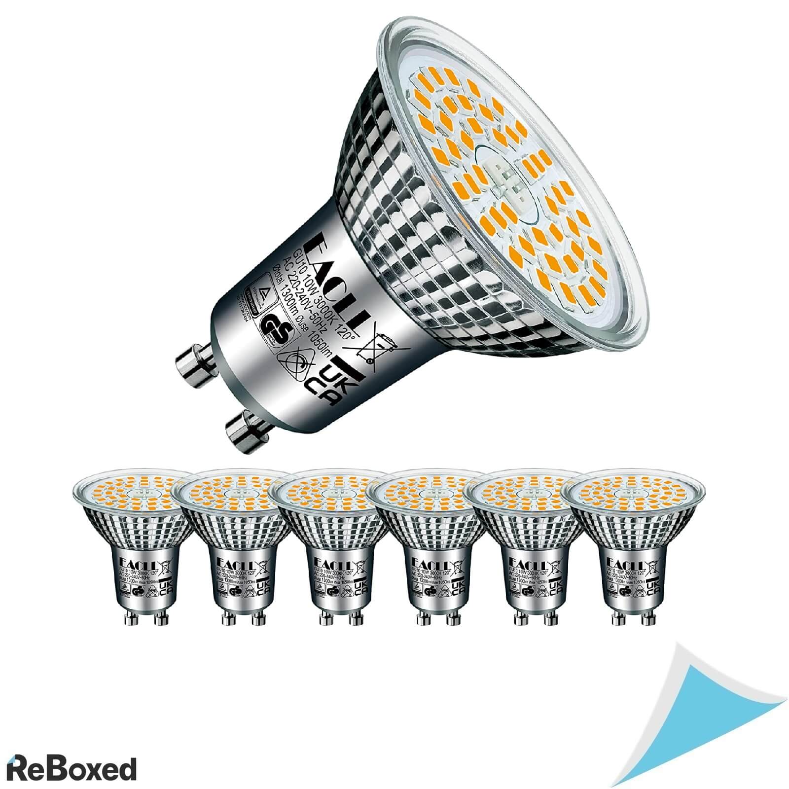 Set 6 Becuri LED GU10 220V 3000K 10W 1050lm 120 grade