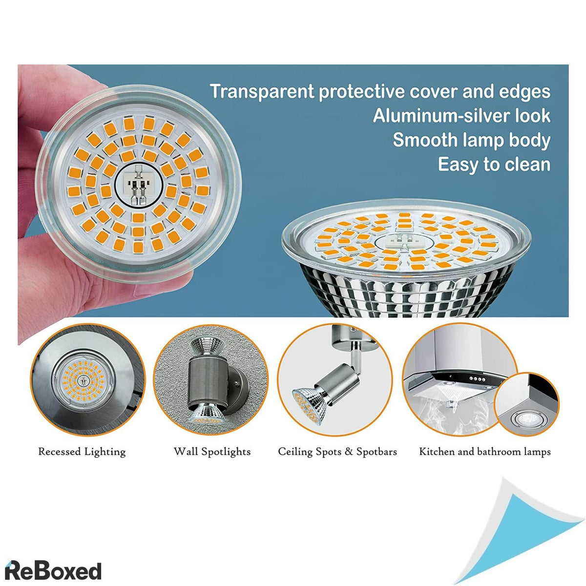 Set 6 Becuri LED GU10 220V 3000K 10W 1050lm 120 grade