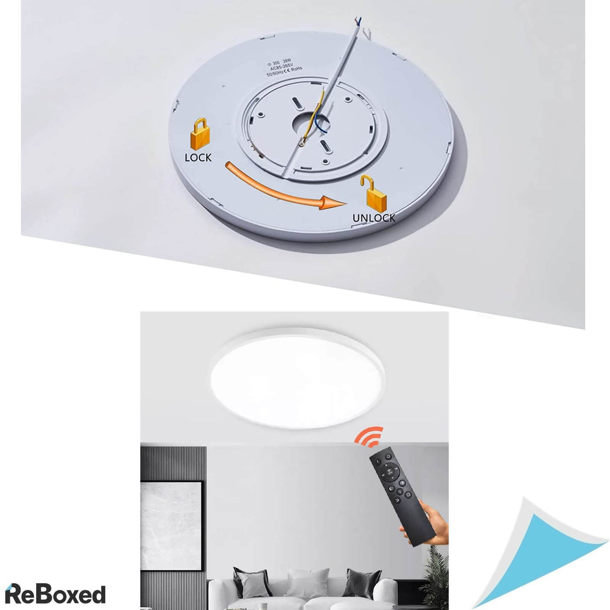 LED Spiral Corp Iluminat Dimabil 28W cu Telecomanda