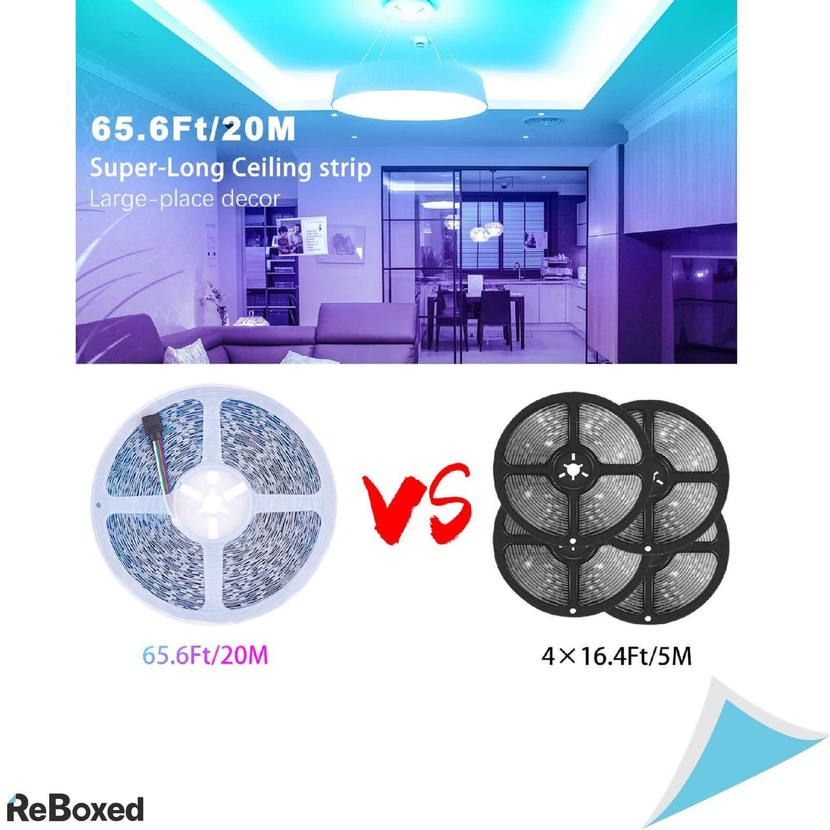 Kit Banda LED RGB 20 metri Telecomanda Bluetooth SMD5050