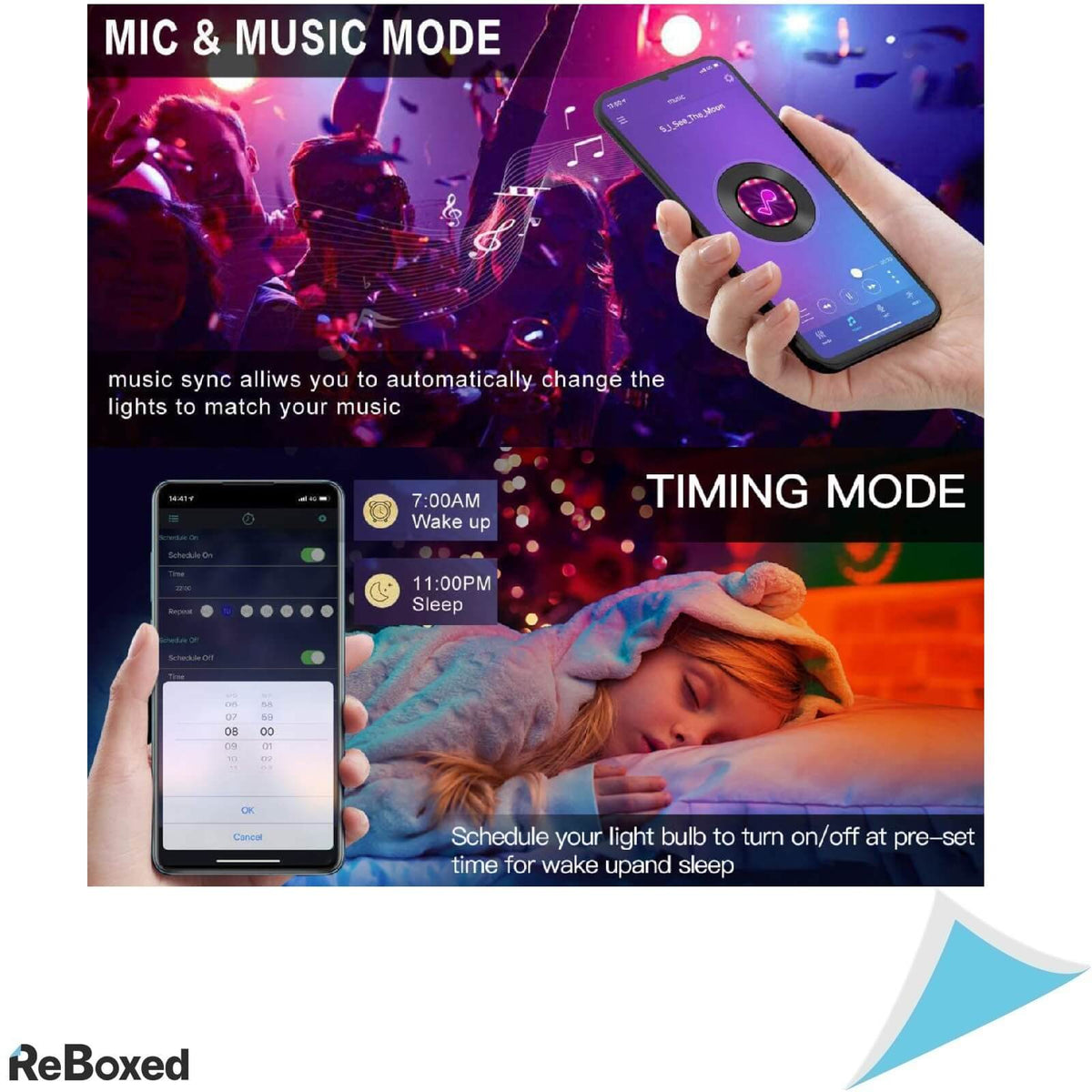 Kit Banda LED RGB 20 metri Telecomanda Bluetooth SMD5050