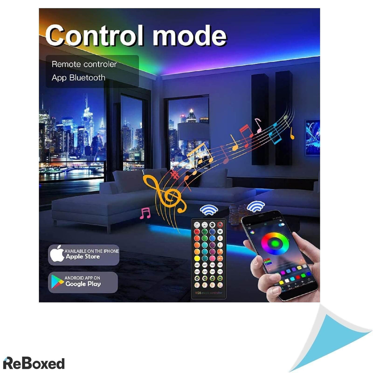 Kit Banda LED RGB 20 metri Telecomanda Bluetooth SMD5050