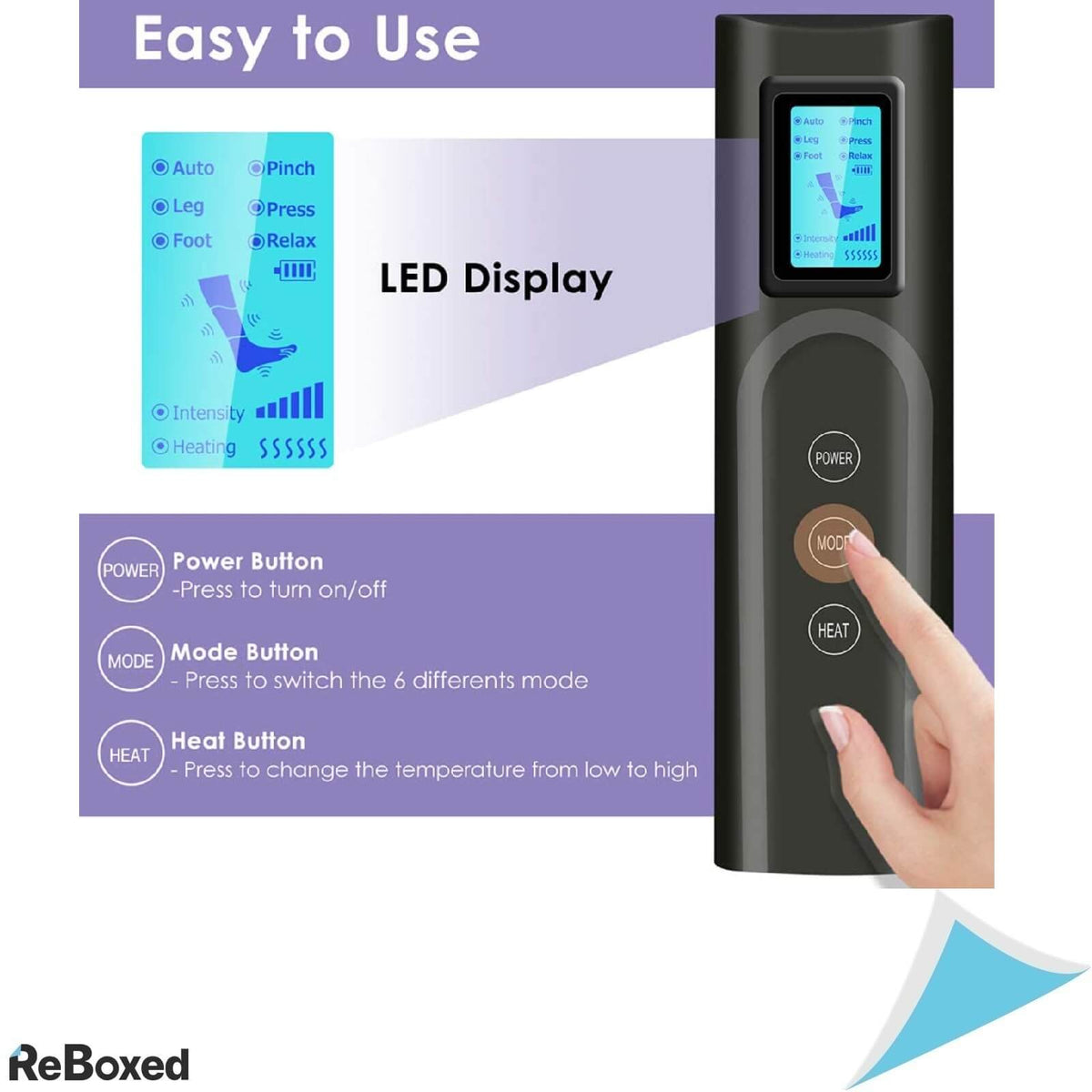 Aparat de Masaj Electric Picioare Gambe Coapse 6 moduri