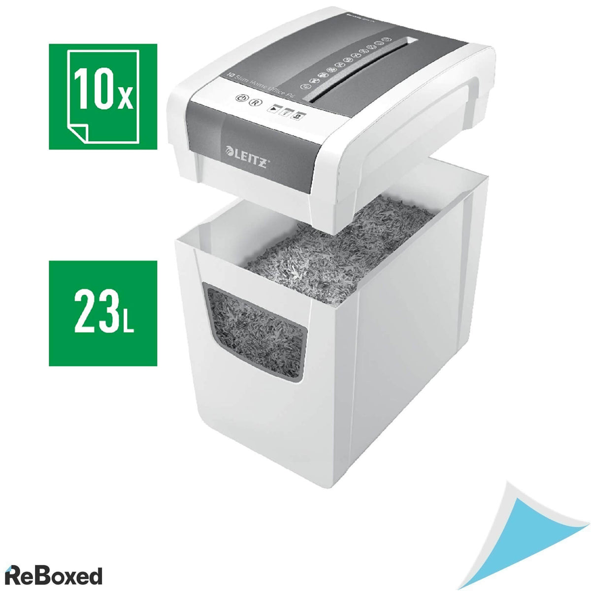 Leitz IQ Slim P4 Distrugator Documente cross-cut 10 coli cos 23l