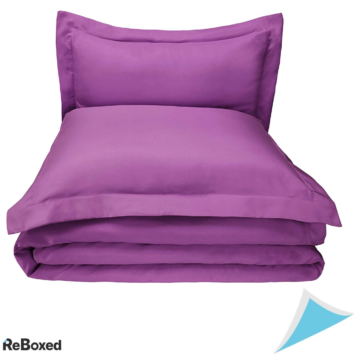 Set Lenjerie Pat Plic Pilota 220x220 si 2 Fete Perna 51x66 Purple