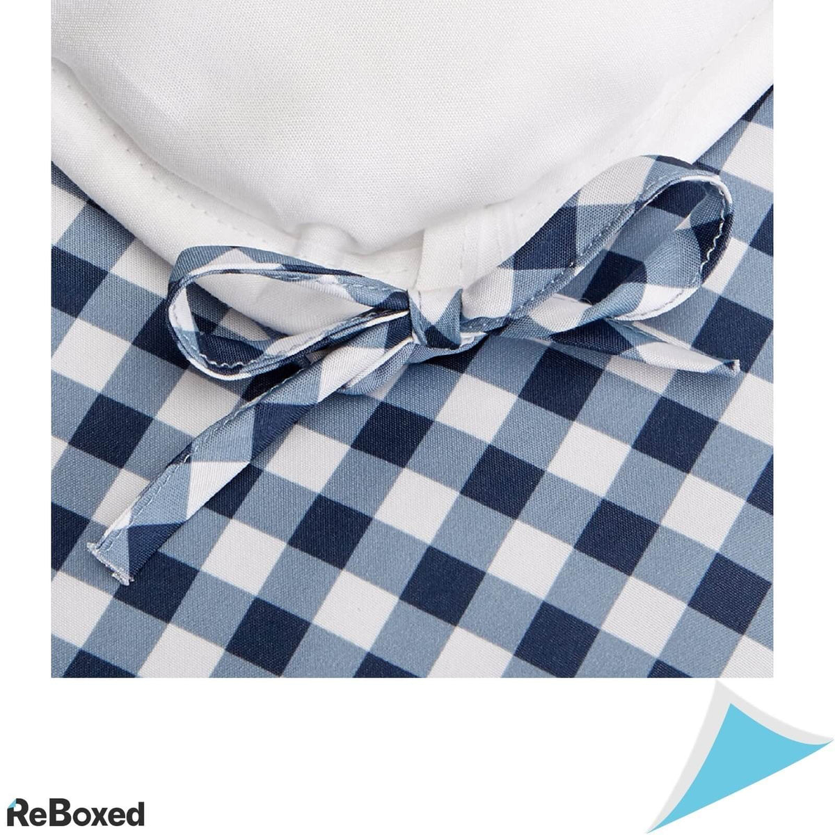 Set Lenjerie Pat Husa Pilota 224x224 si 2 Fete Perna 51x66 Caroiaj Albastru