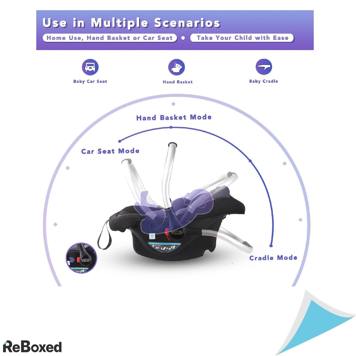 Lettas Scaun Auto Unisex 15Kg 12 luni ECE R44/04 Bleu