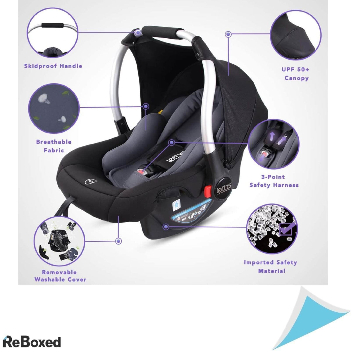 Lettas Scaun Auto Unisex 13Kg 12 luni ECE R44/04 Rosu