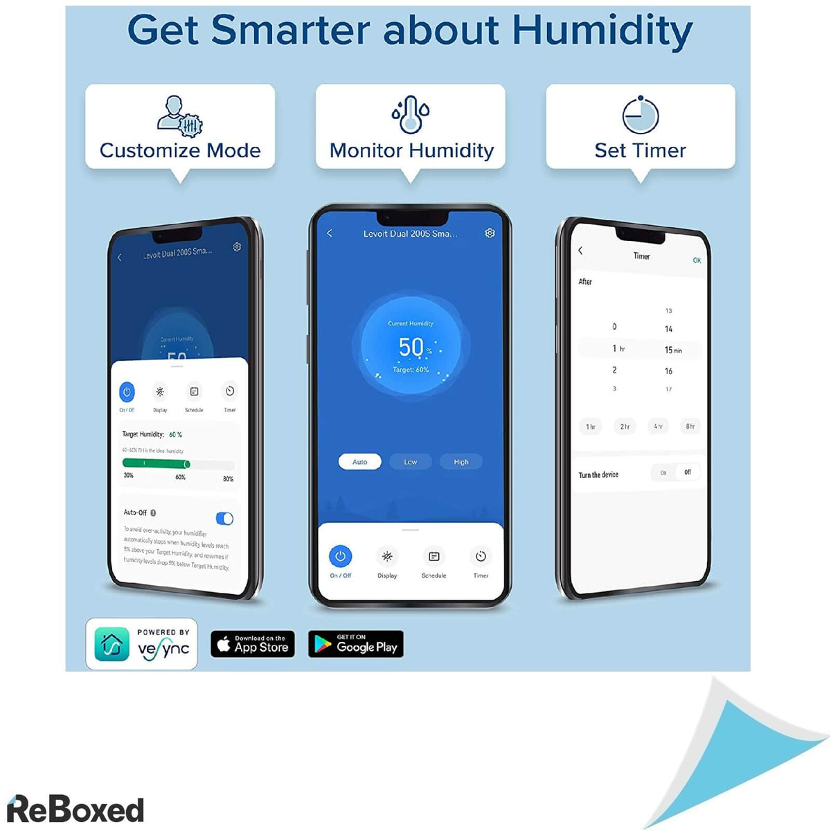 Levoit Dual 200 Smart Umidificator si Difuzor 3l Control WiFi 24W