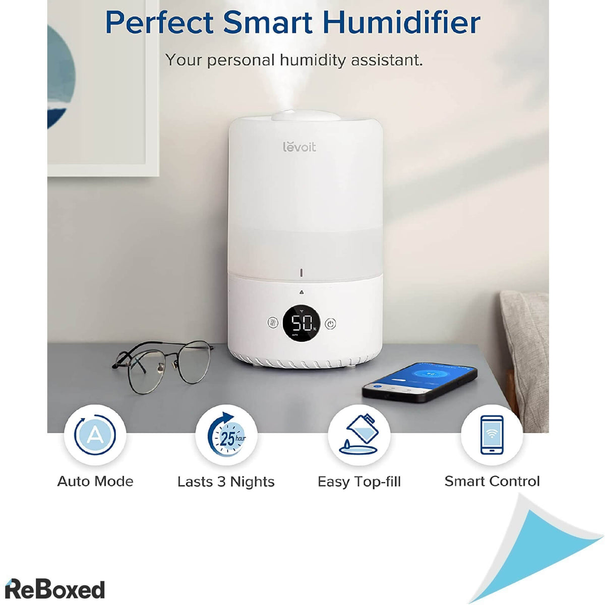 Levoit Dual 200 Smart Umidificator si Difuzor 3l Control WiFi 24W