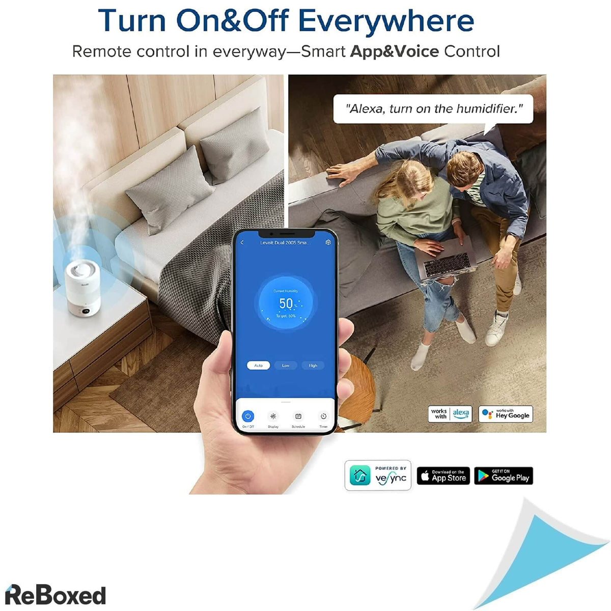 Levoit Dual 200 Smart Umidificator si Difuzor 3l Control WiFi 24W