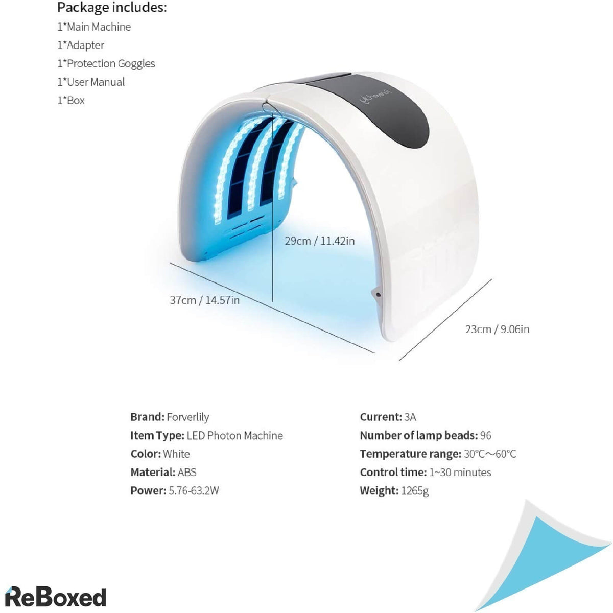Masca Fototerapie LED 7 culori Foton Rejuvenation Anti-Imbatranire