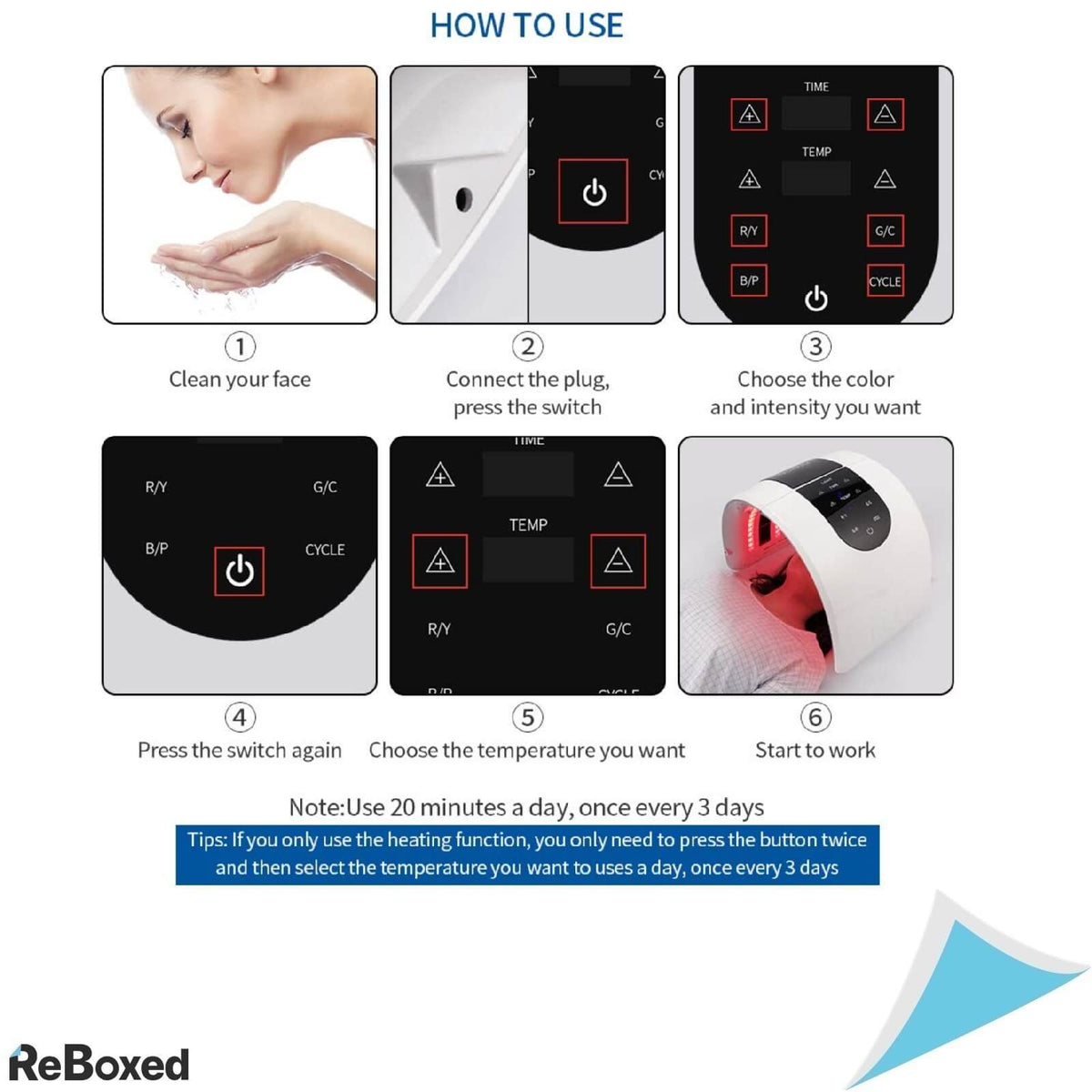 Masca Fototerapie LED 7 culori Foton Rejuvenation Anti-Imbatranire