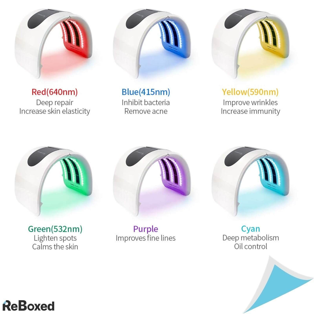 Masca Fototerapie LED 7 culori Foton Rejuvenation Anti-Imbatranire